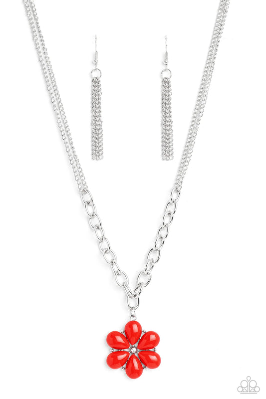 Dazzling Dahlia Red Paparazzi Necklace