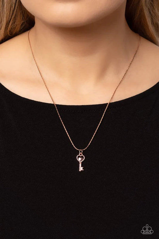 Love Locked Rose Gold Necklace