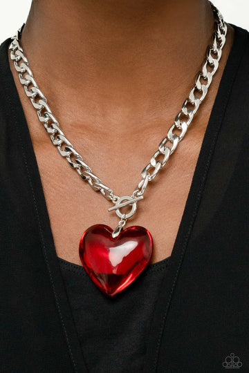 GLASSY-Hero Red Paparazzi Life of the Party Exclusive Necklace