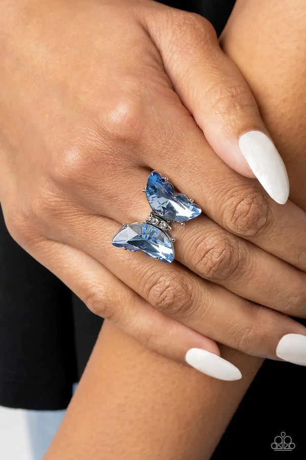 Lazy Afternoon Blue Paparazzi Ring