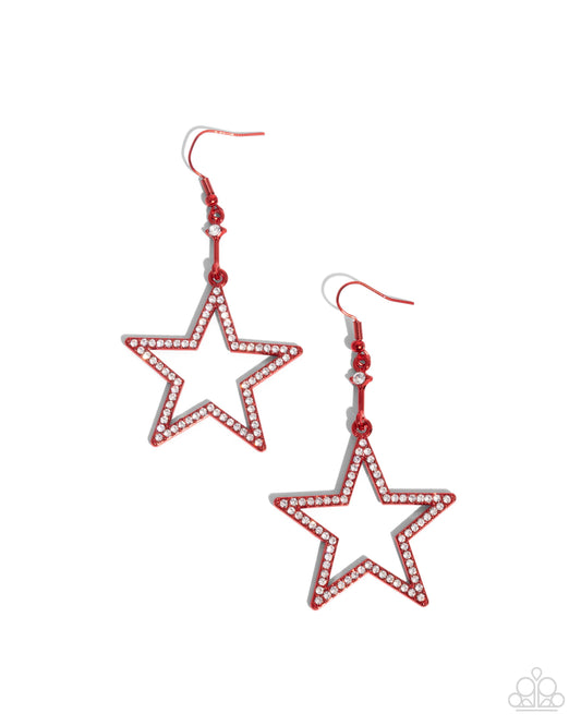 Steady Stars - Red Earrings