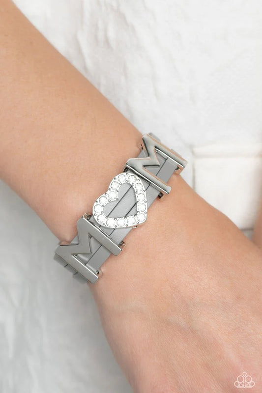 Heart of Mom Silver Bracelet