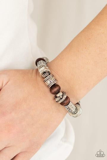 Exploring The Elements Brown Paparazzi Bracelet
