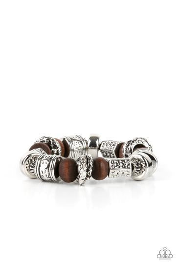 Exploring The Elements Brown Paparazzi Bracelet