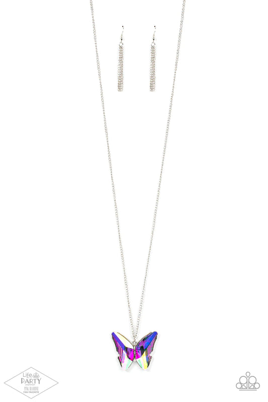 The Social Butterfly Effect Multi Iridescent Necklace