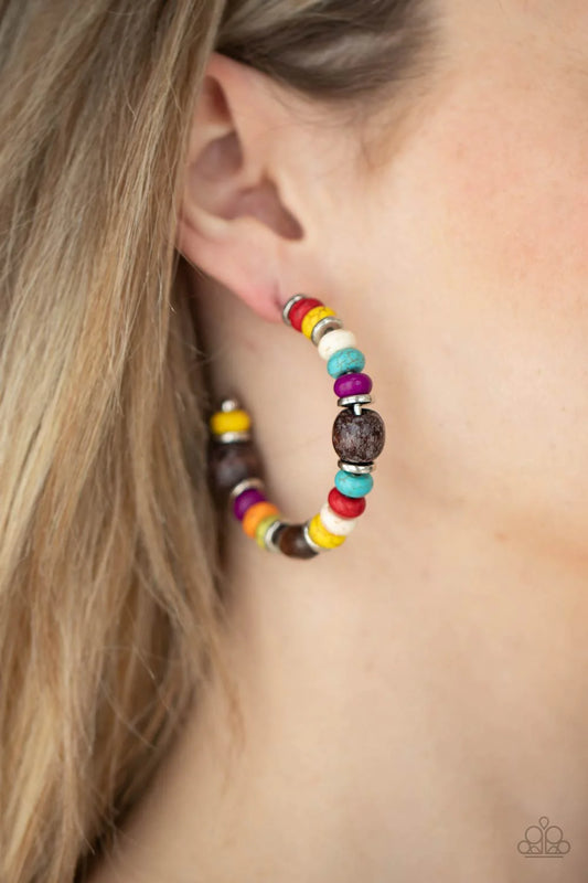Definitely Down-To-Earth Multi Paparazzi Earrings