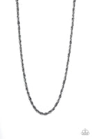 Paparazzi Instant Replay - Black Urban Men's Collection Necklace