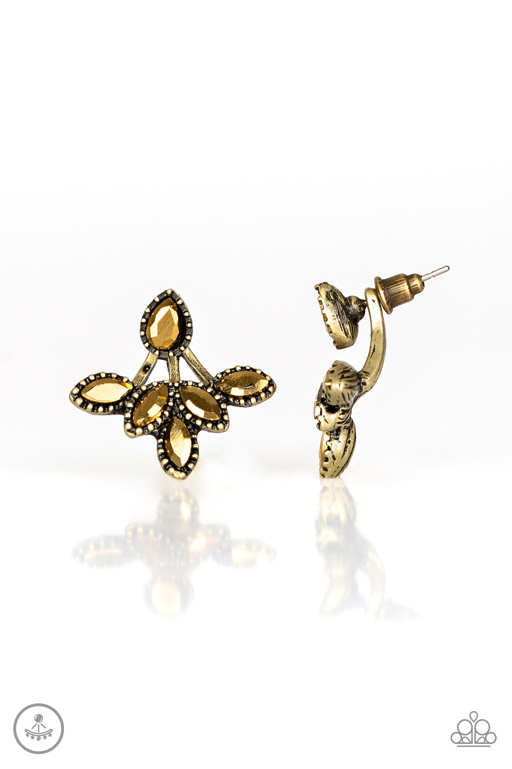 A Force To BEAM Reckoned With - Brass Paparazzi Double-Sided Earrings