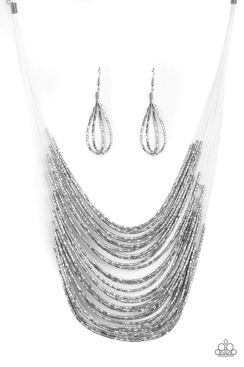 Catwalk Queen - Silver Paparazzi Necklace