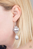 Icy Shimmer - Silver Paparazzi Earrings