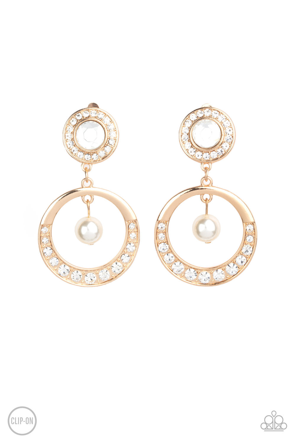 Regal Revel Gold Paparazzi Clip On Earrings