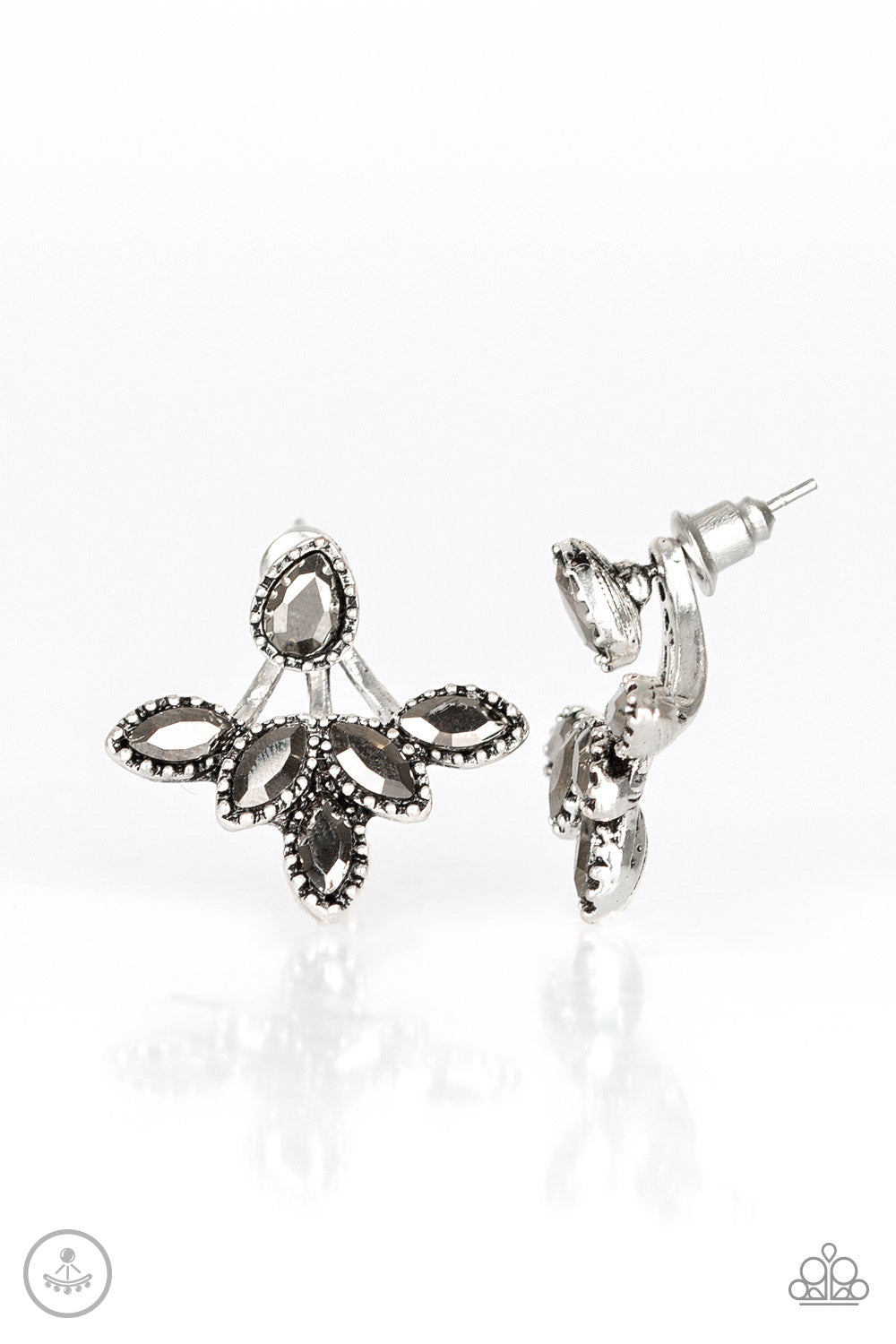 A Force To BEAM Reckoned With - Silver Paparazzi Double-Sided Earrings