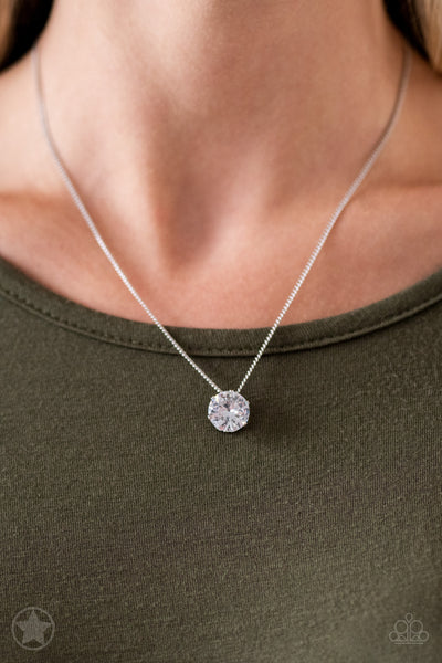 What A Gem - White Paparazzi Blockbuster Necklace