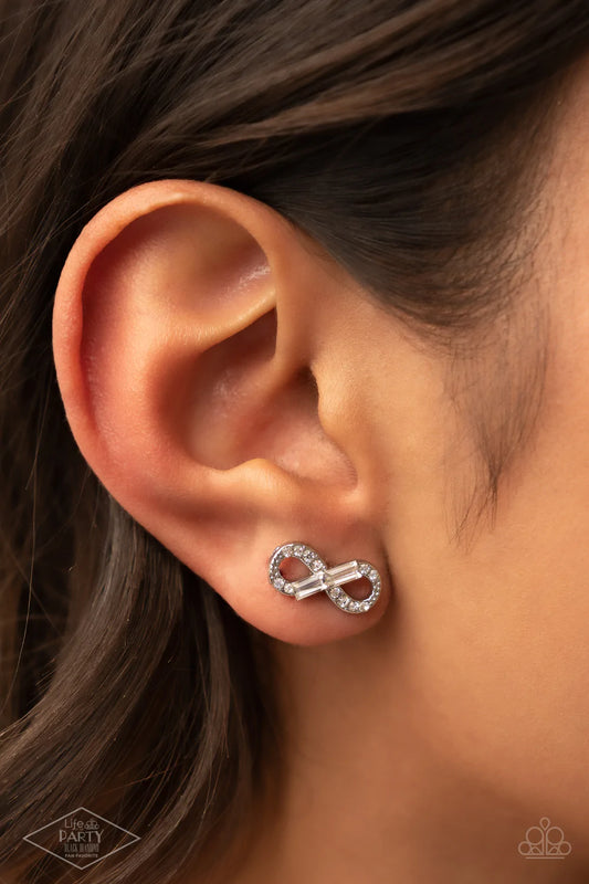 Turn Of The Century White Paparazzi Earrings