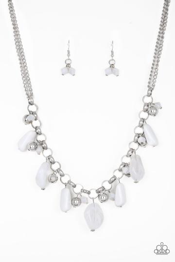 Grand Canyon Grotto White Paparazzi Necklace