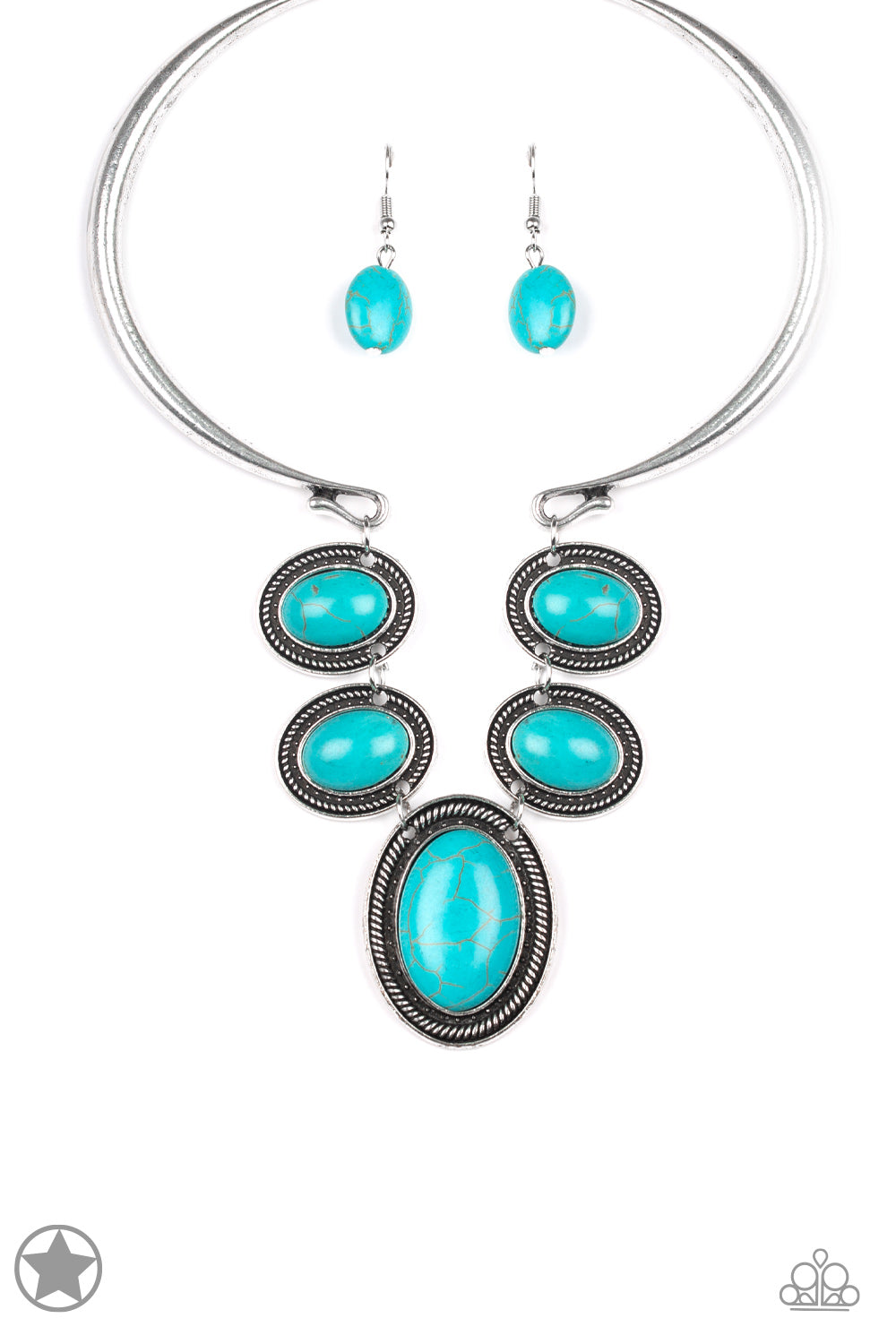 River Ride - Blue Paparazzi Blockbuster Necklace