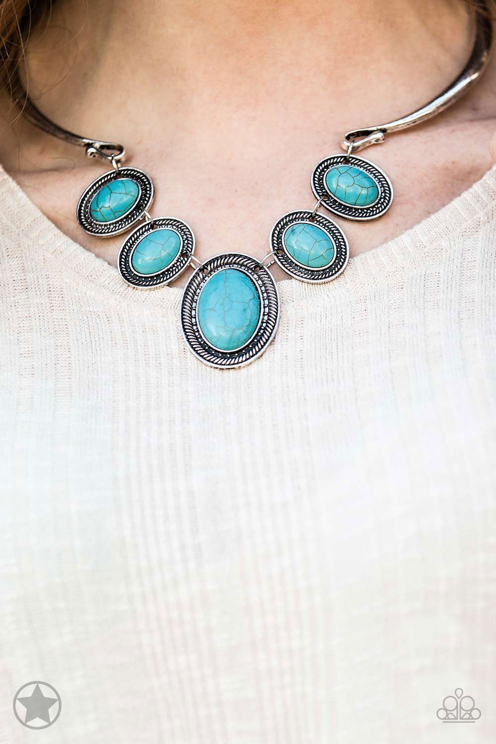 River Ride - Blue Paparazzi Blockbuster Necklace