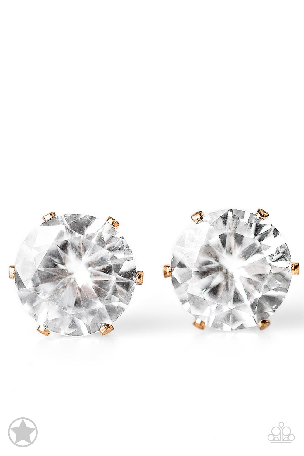 Just In TIMELESS - Gold Paparazzi Blockbuster Earrings