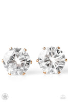Just In TIMELESS - Gold Paparazzi Blockbuster Earrings