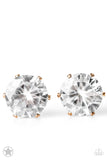 Just In TIMELESS - Gold Paparazzi Blockbuster Earrings