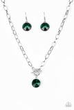She Sparkles On - Green Paparazzi Necklace