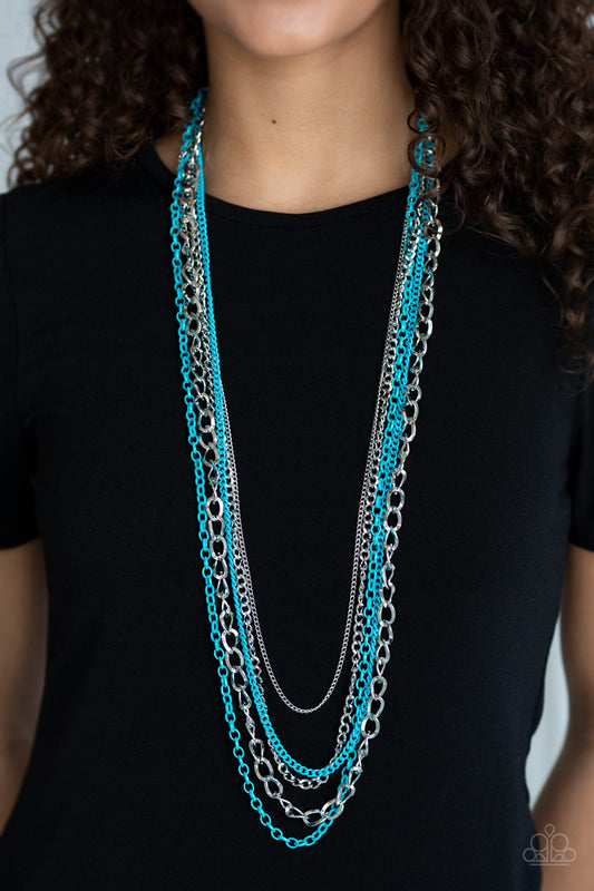 Industrial Vibrance - Blue Paparazzi Necklace