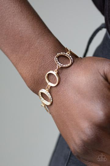 Beautiful Inside and Out Gold Paparazzi Bracelet