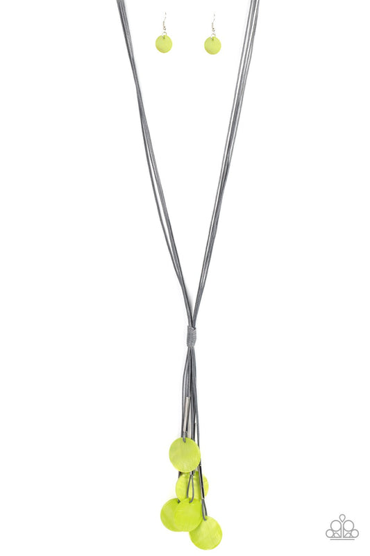 Tidal Tassels - Green Paparazzi Necklace