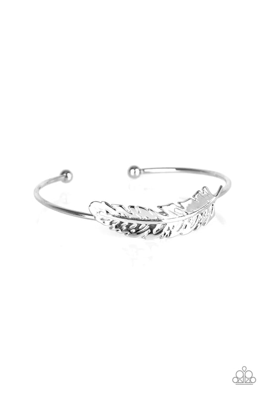 How Do You Like This Feather Silver Paparazzi Bracelet