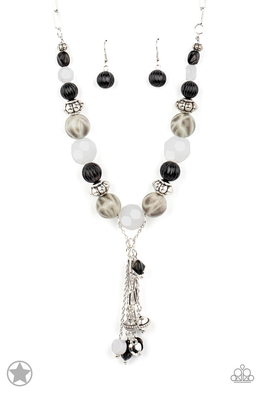 Break A Leg! Black and White Paparazzi Necklace