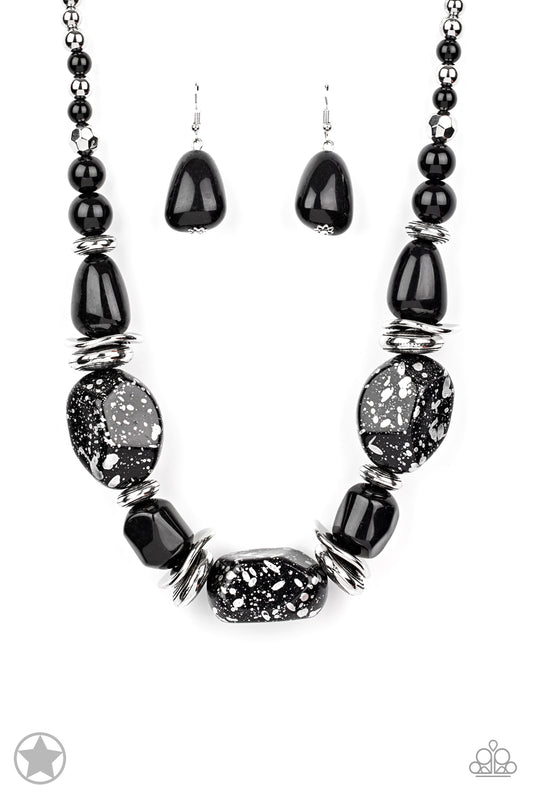 In Good Glazes - Black Paparazzi Blockbuster Necklace