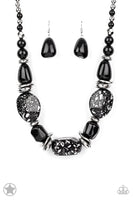 In Good Glazes - Black Paparazzi Blockbuster Necklace
