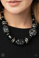In Good Glazes - Black Paparazzi Blockbuster Necklace