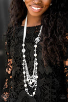All The Trimmings - Ivory Paparazzi Necklace