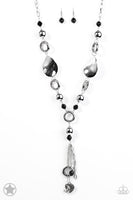 Total Eclipse Of the Heart-Silver Paparazzi Blockbuster Necklace