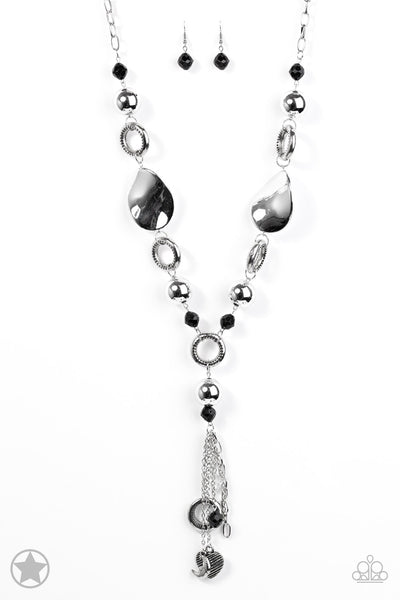 Total Eclipse Of the Heart-Silver Paparazzi Blockbuster Necklace