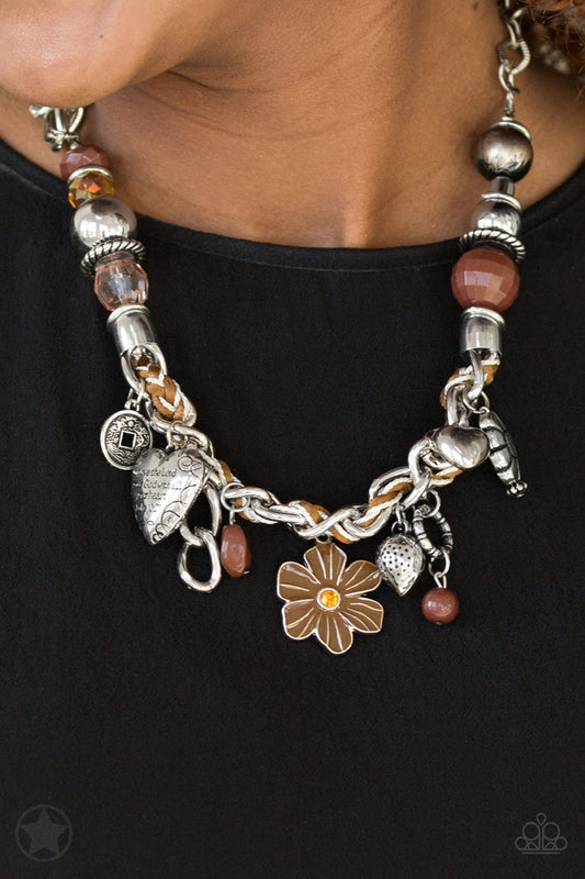 Charmed, I Am Sure - Brown Paparazzi Blockbuster Necklace