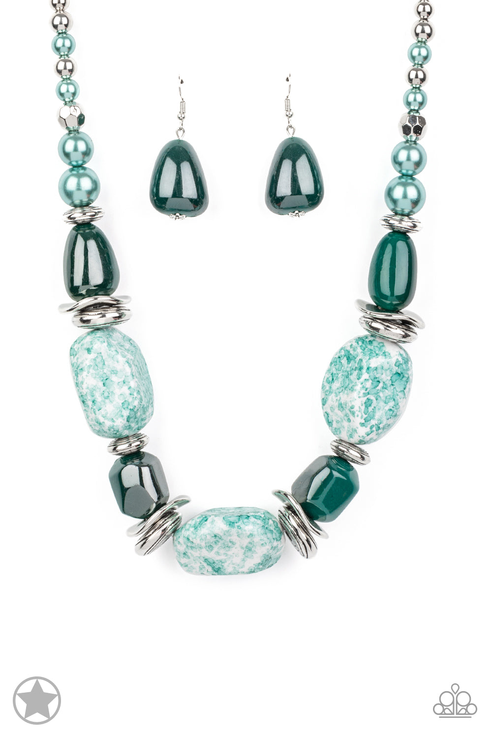 In Good Glazes - Blue Paparazzi Blockbuster Necklace