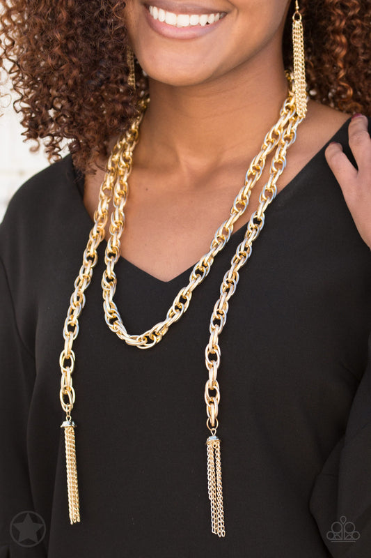 SCARFed for Attention - Gold Paparazzi Necklace