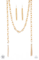 SCARFed for Attention - Gold Paparazzi Necklace