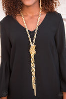 SCARFed for Attention - Gold Paparazzi Necklace