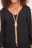 SCARFed for Attention - Gold Paparazzi Necklace