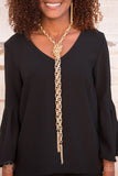 SCARFed for Attention - Gold Paparazzi Necklace