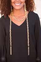 SCARFed for Attention - Gold Paparazzi Necklace