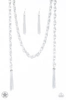 SCARFed for Attention - Silver Paparazzi Blockbuster Necklace