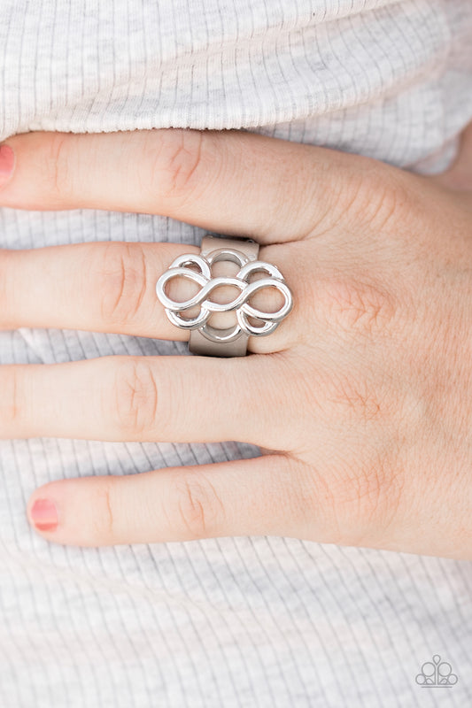 Breathe It All In - Silver Paparazzi Ring