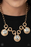 Hypnotized - Gold Paparazzi Blockbuster Necklace