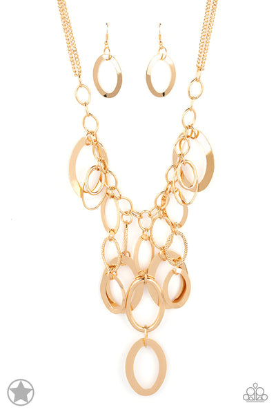 A Golden Spell Paparazzi Blockbuster Necklace