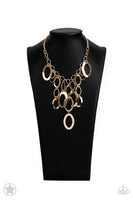 A Golden Spell Paparazzi Blockbuster Necklace