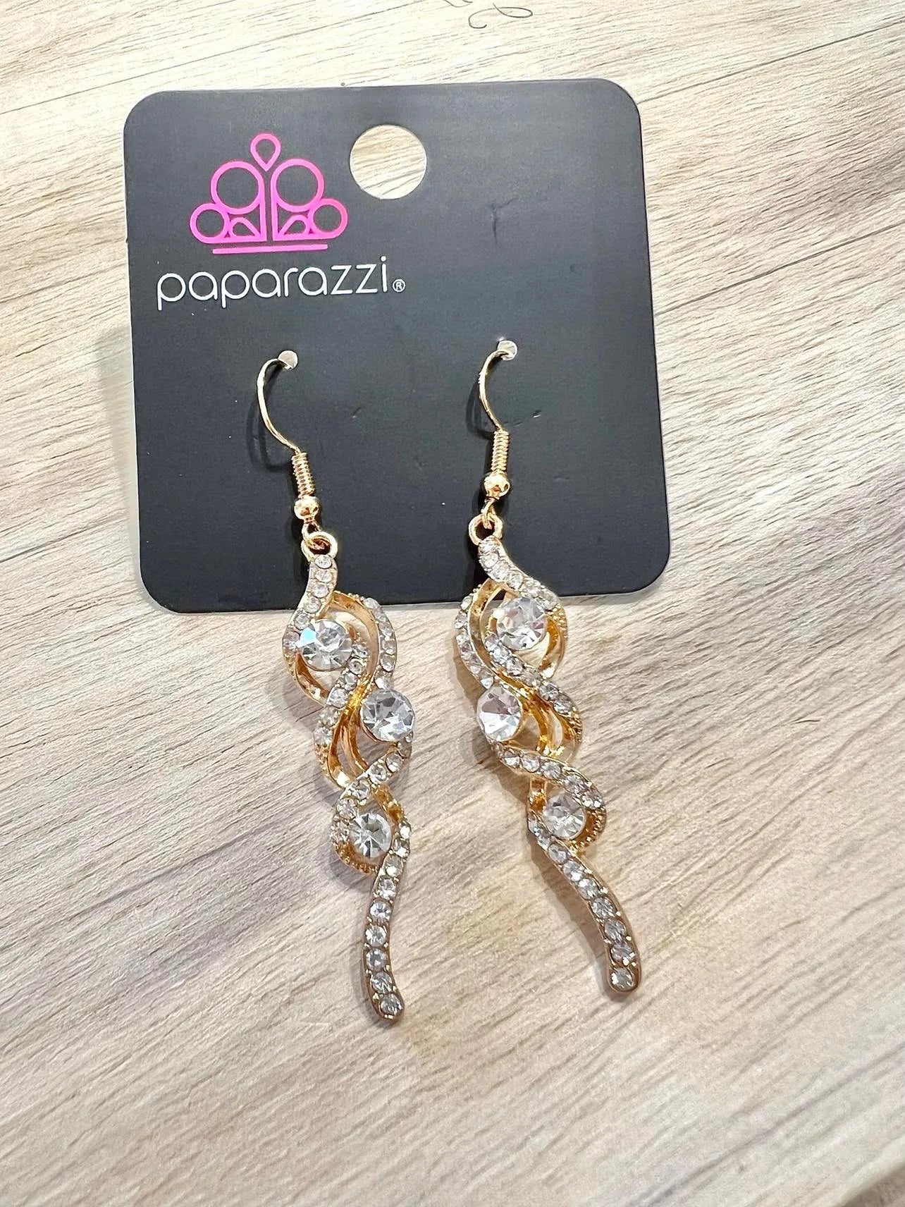 Highly Flammable Gold Paparazzi Earrings (Exclusive Fashion Fix)